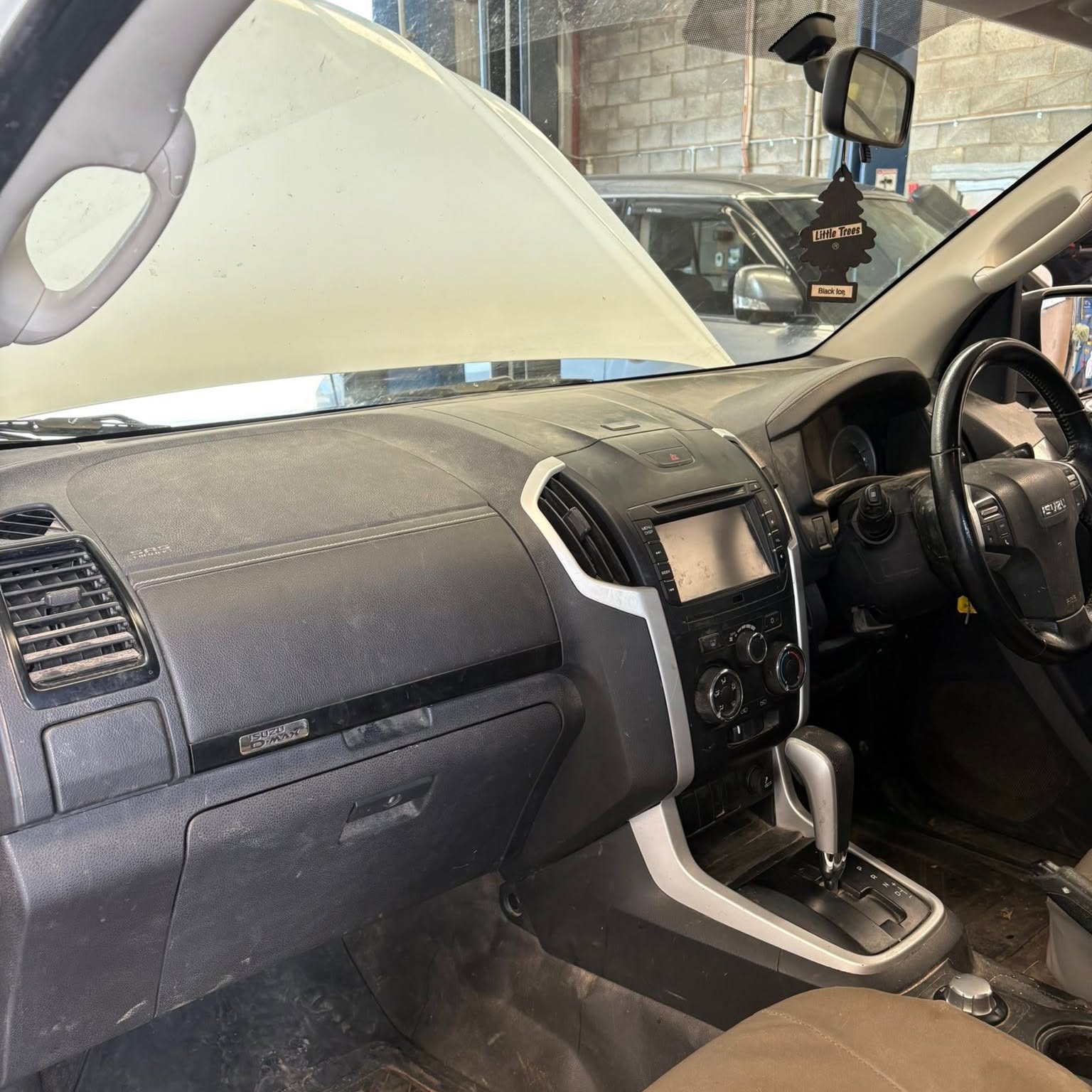 The same Isuzu D-MAX with the dashboard fully reassembled and looking factory standard